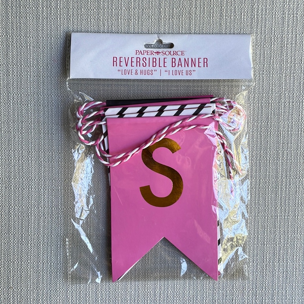 *free* Paper source reversible banner love hugs